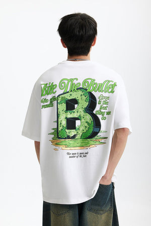 Men’s Printed T-Shirt - Letter B Loose - MRC STORET-ShirtsMy StoreMen’s Printed T-Shirt - Letter B Loose My Store MRC STORECJYH229964705EVBlackL