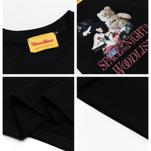 Men’s Retro T-Shirt - Loose Bear & Letter Print - MRC STORET-ShirtsMy StoreMen’s Retro T-Shirt - Loose Bear & Letter Print My Store MRC STORECJYH234860305EVWhiteL