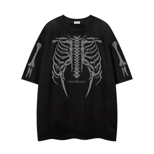Men’s Suede T-Shirt - Skull Skeleton Printed - MRC STORET-ShirtsMy StoreMen’s Suede T-Shirt - Skull Skeleton Printed My Store MRC STORECJYH231720508HSBlackL