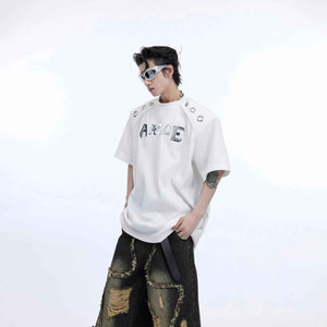 Metal Ring Design T-Shirt - MRC STORET-ShirtsMy StoreMetal Ring Design T-ShirtMRC STORECJYH200426802BYWhiteL