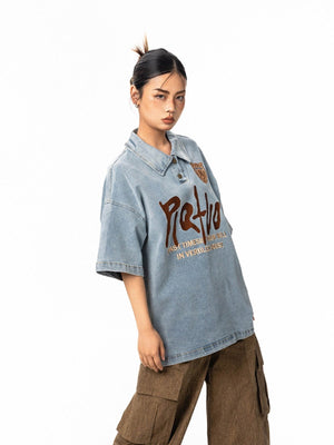 Unisex Denim T-Shirt - Retro Loose Short Sleeve - MRC STORET-ShirtsMy StoreUnisex Denim Shirt - Retro Loose Short Sleeve My Store 35.99MRC STORECJDS234464605EVBlueL