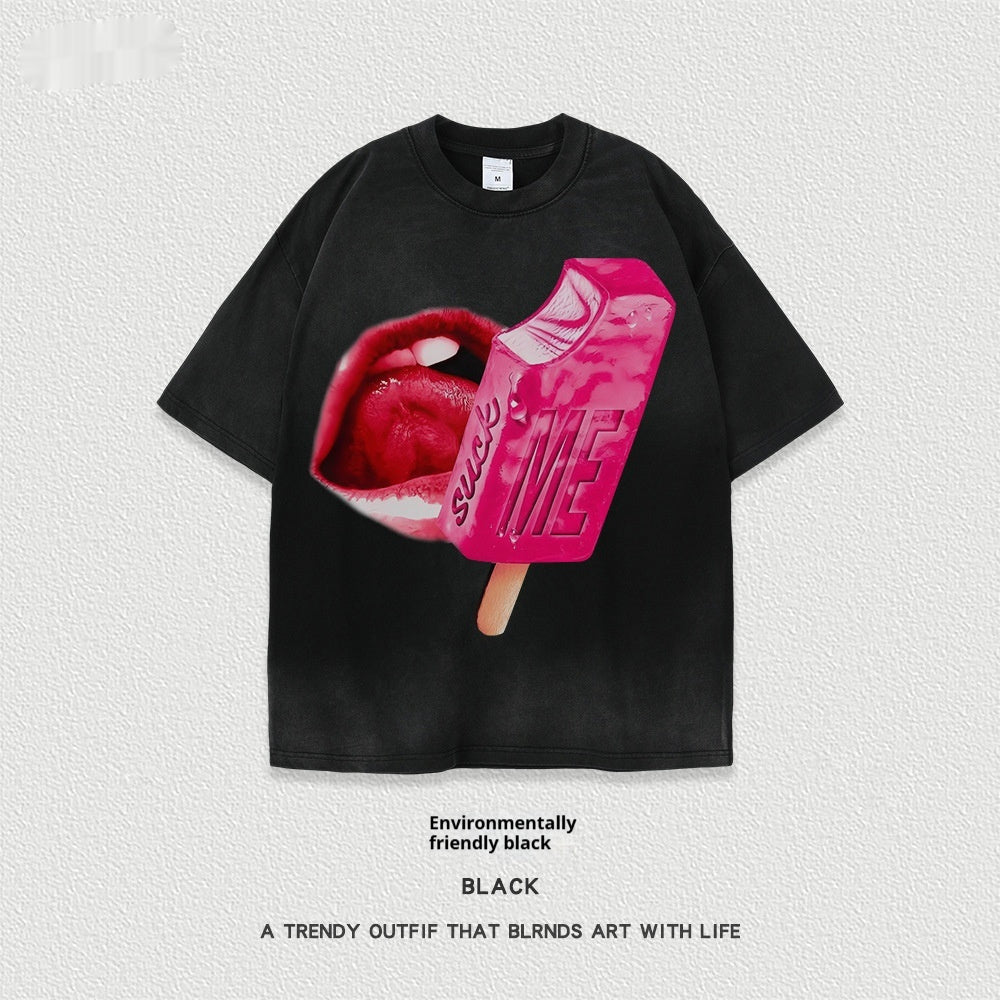 Women’s Street T-Shirt - Washed Cartoon Loose Top - MRC STORET-ShirtsMy StoreWomen’s Street T-Shirt - Washed Cartoon Loose Top My Store 27.86MRC STORECJYH238958603CXBlackL