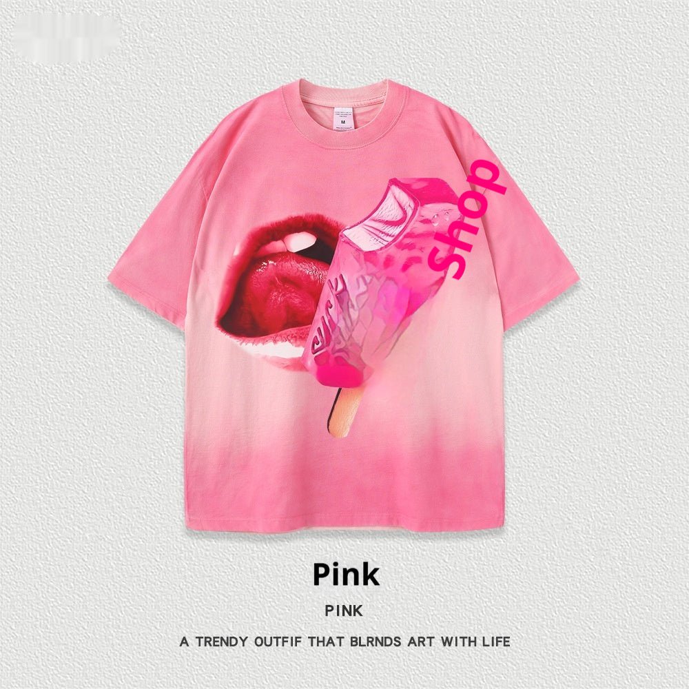 Women’s Street T-Shirt - Washed Cartoon Loose Top - MRC STORET-ShirtsMy StoreWomen’s Street T-Shirt - Washed Cartoon Loose Top My Store 27.86MRC STORECJYH238958639MNPinkL