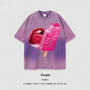 Women’s Street T-Shirt - Washed Cartoon Loose Top - MRC STORET-ShirtsMy StoreWomen’s Street T-Shirt - Washed Cartoon Loose Top My Store 27.86MRC STORECJYH238958645SHPurpleL