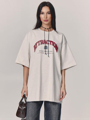 Letter T-Shirt - Loose Shoulder Printed Top - MRC STORET-ShirtsMy StoreWomen’s Letter T-Shirt - Loose Shoulder Printed Top My Store 34.82MRC STORECJCS204529003CXGray And WhiteL