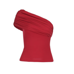 Women’s Sleeveless T-Shirt - Oblique Shoulder Red - MRC STORET-ShirtsMy StoreWomen’s Sleeveless T-Shirt - Oblique Shoulder Red My Store MRC STORECJCS235996904DWRedL