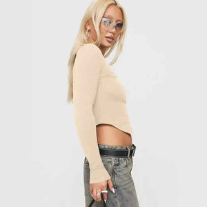 Slim Fit Long Sleeve Top - MRC STORETopMy StoreSlim Fit Long Sleeve TopMRC STORECJCS210178823WDBlackL