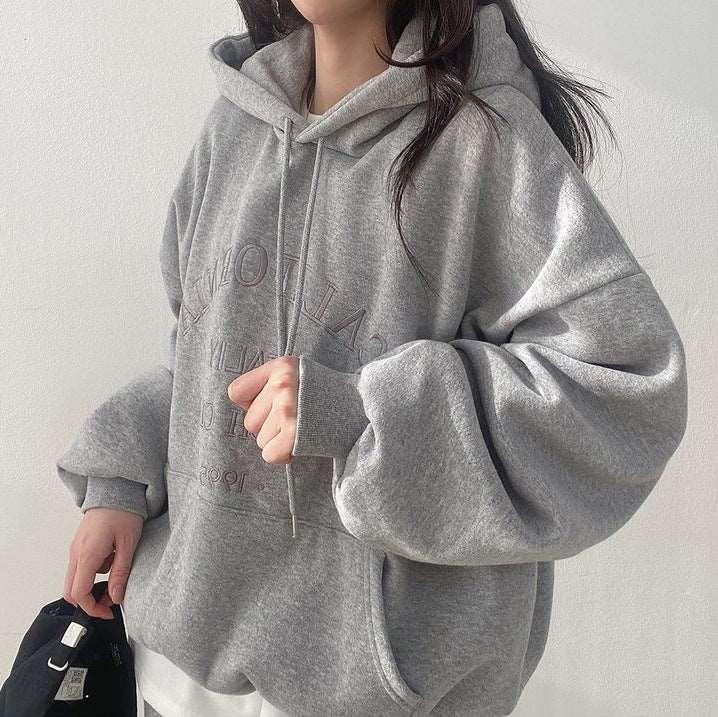Casual Lettered Hoodie - MRC STORETopMy StoreCasual Lettered Hoodie - MRC STOREMRC STORECJWY204638230DWGray, Fleece LiningL