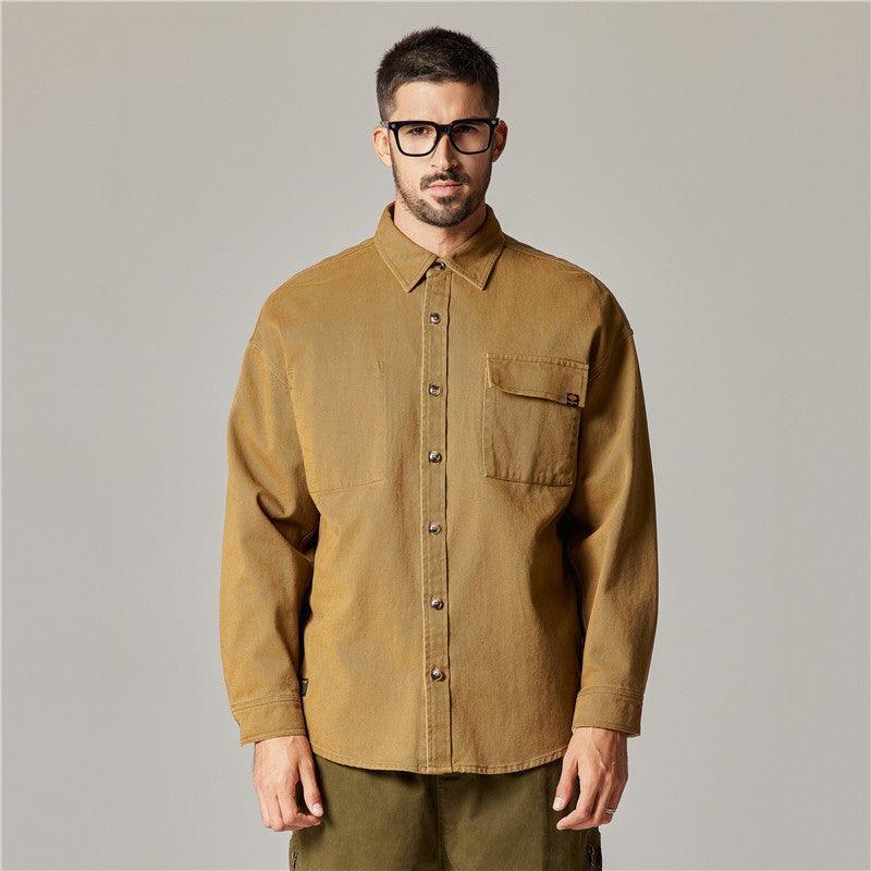 Autumn Overalls Coat – Retro Long Sleeve - MRC STORETopMy StoreEmbrace Classic Style with the Autumn Overalls Coat – American Retro Heavy Cotton Long Sleeve Shirt - MRC STOREMRC STORECJDS217288812LOKhaki2XL