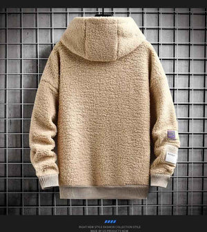 Cozy Sherpa Fleece Hoodie with Utility Patch Detail - MRC STORETopMy StoreCozy Sherpa Fleece Hoodie with Utility Patch DetailMRC STORECJWY206895122VECamelL