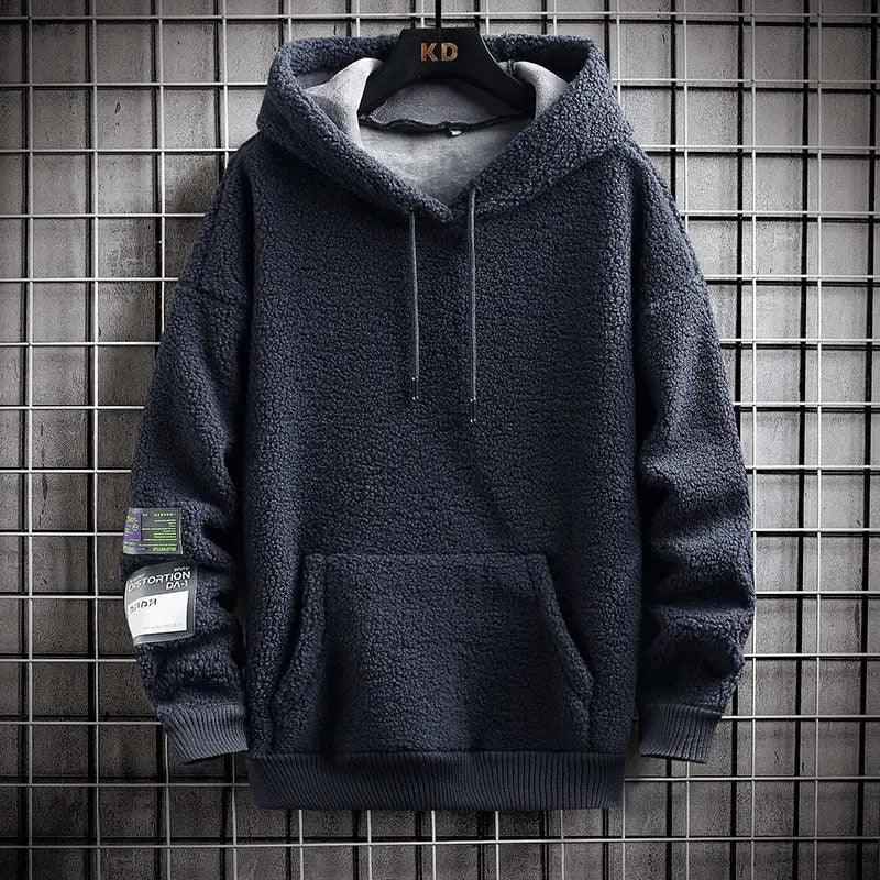 Cozy Sherpa Fleece Hoodie with Utility Patch Detail - MRC STORETopMy StoreCozy Sherpa Fleece Hoodie with Utility Patch DetailMRC STORECJWY206895107GTGrayL