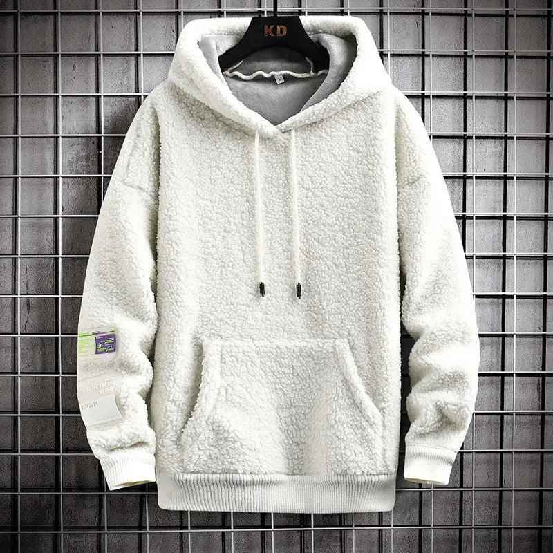 Cozy Sherpa Fleece Hoodie with Utility Patch Detail - MRC STORETopMy StoreCozy Sherpa Fleece Hoodie with Utility Patch DetailMRC STORECJWY206895102BYWhiteL
