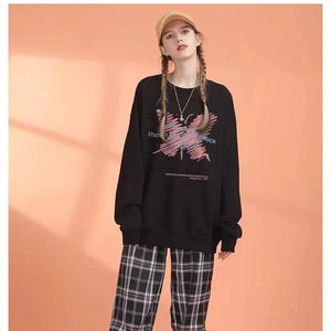 Loose Fit Animal Print Sweater - MRC STORETopMy StoreLoose Fit Animal Print Sweater - MRC STOREMRC STORECJWY199390415OLBlackL