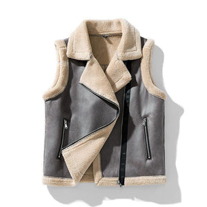 Lambswool Fleece lined Winter Vest Thickened Casual Cardigan - MRC STORETopMy StoreLambswool Fleece lined Winter Vest Thickened Casual Cardigan - MRC STOREMRC STORECJYD190802204DWGray2XL