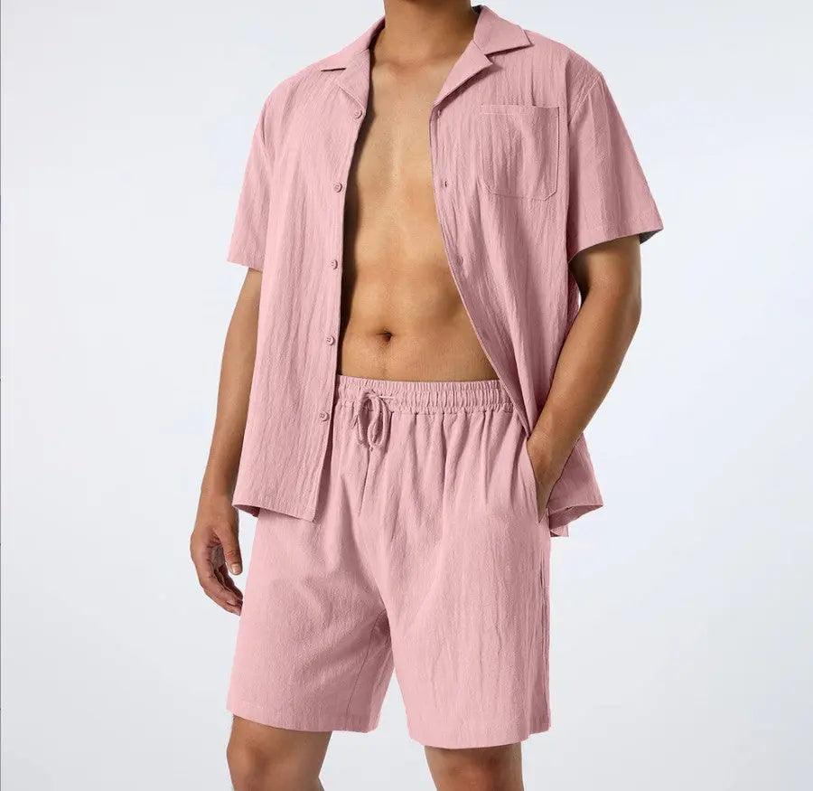 Loose Casual Shirt & Pants Set - MRC STORETopMy StoreLoose Casual Shirt & Pants Set - MRC STOREMRC STORECJDS1788615-Pink-2XLPink2XL