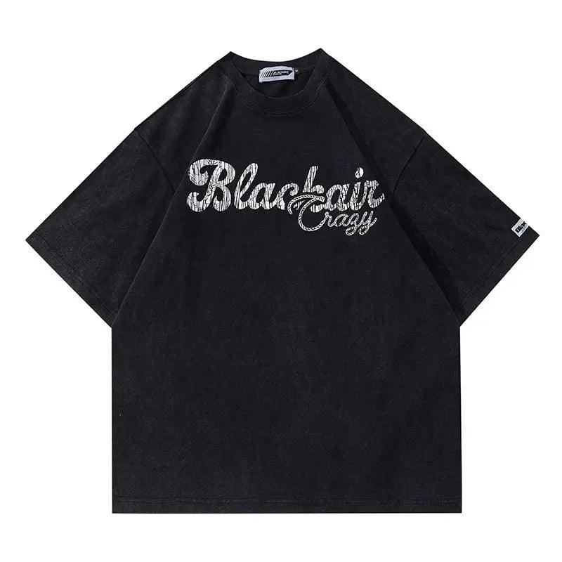 Loose Fit Cotton Short Sleeve T-shirt - MRC STORETopMy StoreLoose Fit Cotton Short Sleeve T-shirt - MRC STOREMRC STORECJYH172029108HSBlack2XL