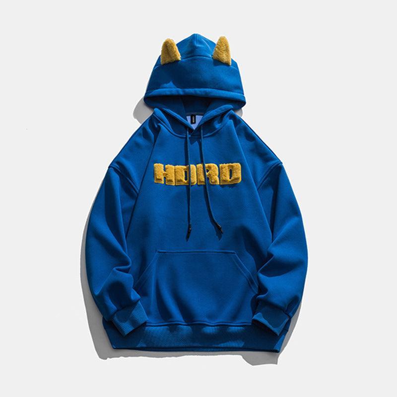 Monogram Embroidery Round Neck Hoodie - MRC STORETopMy StoreMonogram Embroidery Round Neck Hoodie - MRC STOREMRC STORECJWY172061221UFBlue2XL