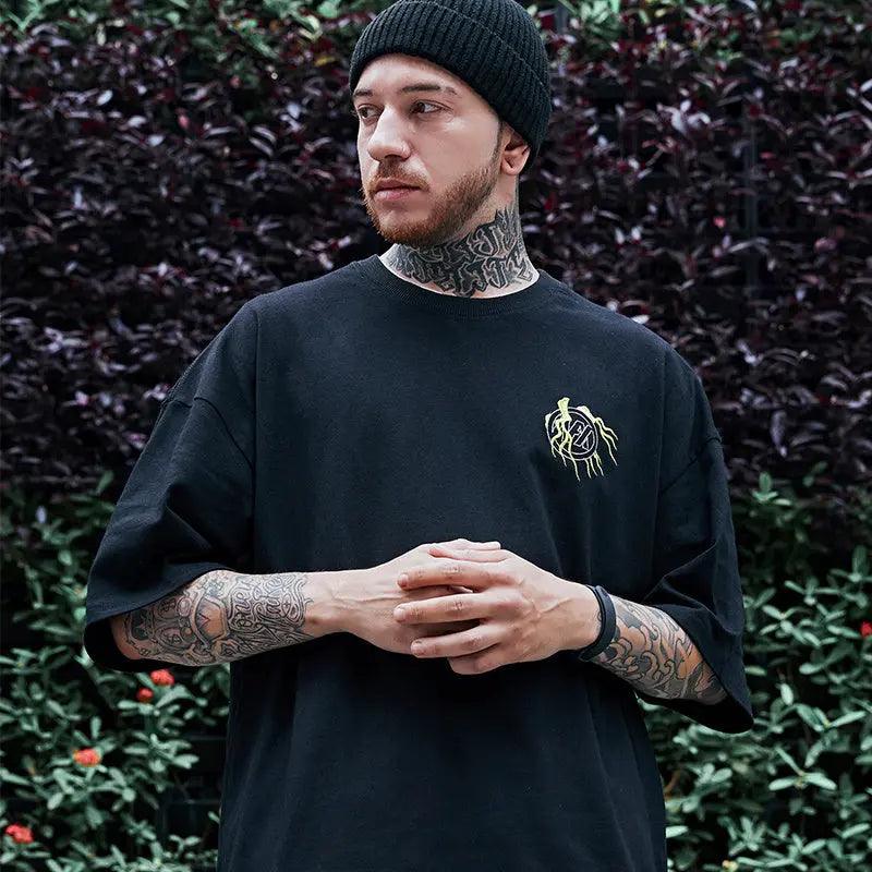 Chinese Embroidery Short Sleeve Tee - MRC STORETopMy StoreChinese Embroidery Short Sleeve Tee - MRC STOREMRC STORECJNSTXYH02672-Black-3XLBlack3XL