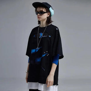 Button Trim Casual T-Shirt - MRC STORETopMy StoreButton Trim Casual T-Shirt - MRC STOREMRC STORECJYH180197003CXBlackL