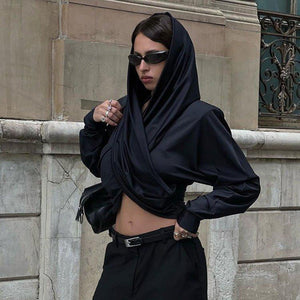 Cross - Tied Long Sleeve Top – Slim Fit, Ultra - Short - MRC STORETopMy StoreNew Fashion Long Sleeve Cross Tied Top – Slim Fit Ultra - Short Streetwear Pullover - MRC STOREMRC STORECJCS225293306FUWhiteL