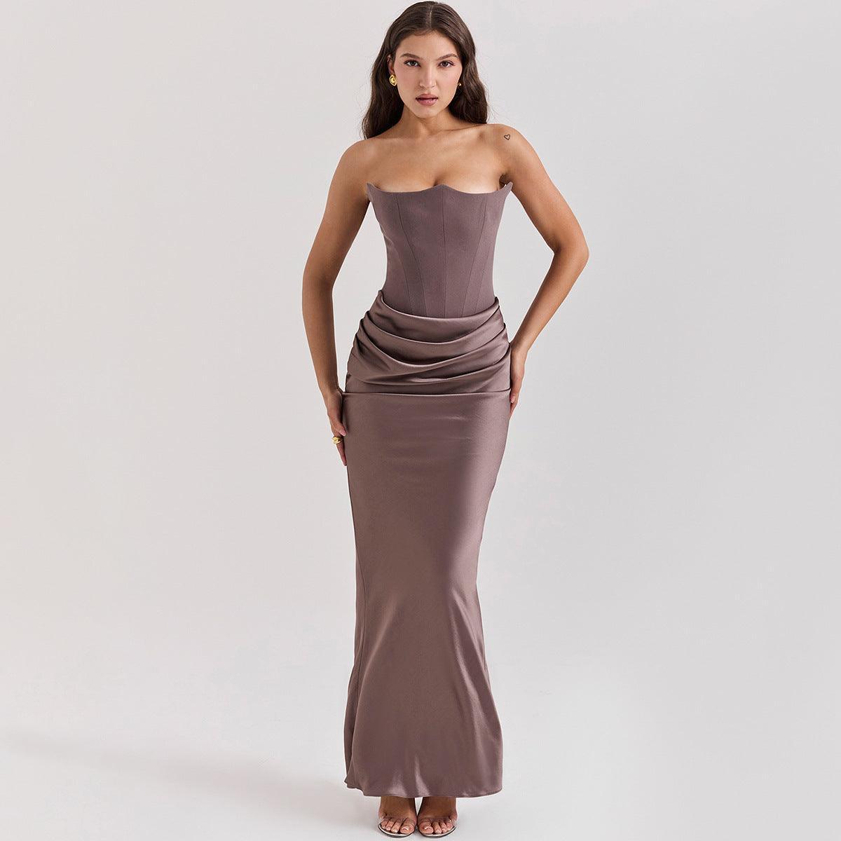 Elegant Dress Fishbone Velvet Gown - MRC STORETopMy StoreElegant Dress Fishbone Velvet Gown - MRC STOREMRC STORECJLY199051812LOGrayL