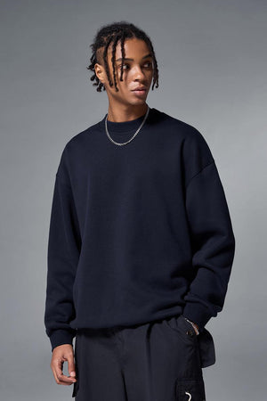 Fleece - lined Loose Casual Sweater - MRC STORETopMy StoreFleece - lined Loose Casual Sweater - MRC STOREMRC STORECJWY212153528BYBlackL