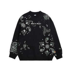 Glow Night Cashew Flower Printing Fleece Sweater - MRC STORETopMy StoreGlow Night Cashew Flower Printing Fleece Sweater - MRC STOREMRC STORECJMS157932902BYBlackL