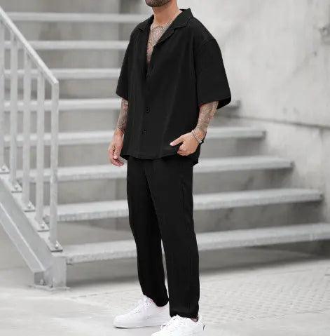 Summer Casual Shirt & Pants Set - MRC STORETopMy StoreSummer Casual Shirt & Pants Set - MRC STOREMRC STORECJTW179991507GTBlackL