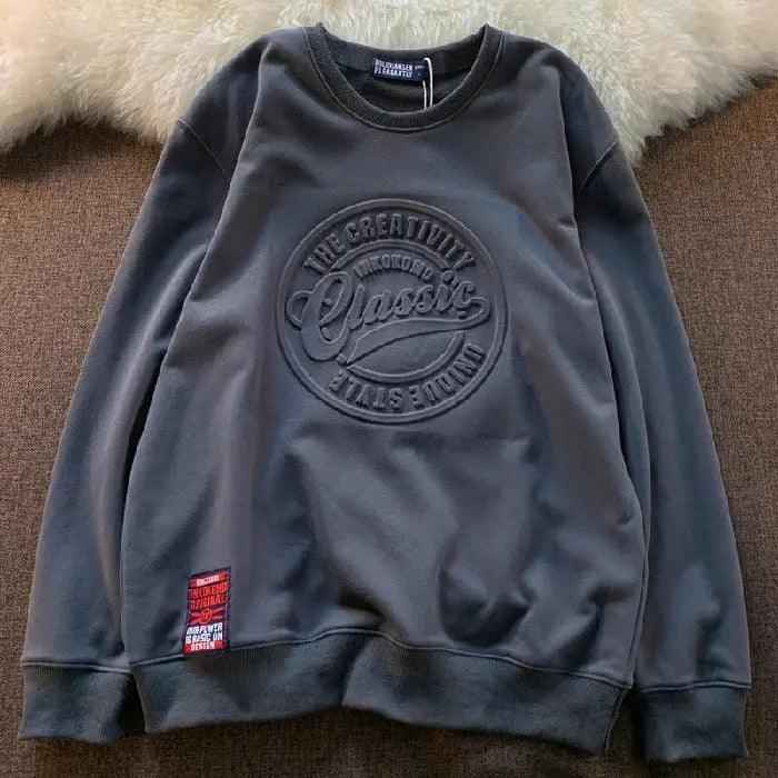 Textured Unisex Scale Sweater - MRC STORETopMy StoreTextured Unisex Scale SweaterMRC STORECJWY208808902BYDark GrayL