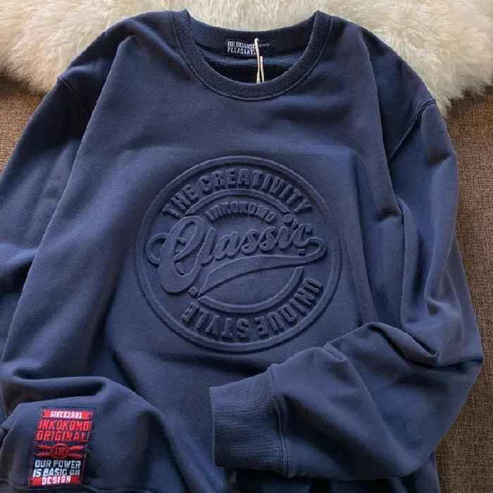 Textured Unisex Scale Sweater - MRC STORETopMy StoreTextured Unisex Scale SweaterMRC STORECJWY208808918RIDark BlueL