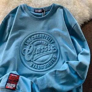 Textured Unisex Scale Sweater - MRC STORETopMy StoreTextured Unisex Scale SweaterMRC STORECJWY208808922VESky BlueL