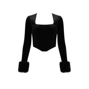 Women’s Crop Top - Square Collar Navel - MRC STORETopMy StoreWomen’s Crop Top - Square Collar Navel My Store MRC STORECJCS231900504DWBlackL