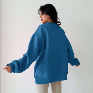 Simple Printed Loose Round sweater - MRC STORETopMy StoreSimple Printed Loose Round sweater - MRC STOREMRC STORECJWY211572503CXBlueL