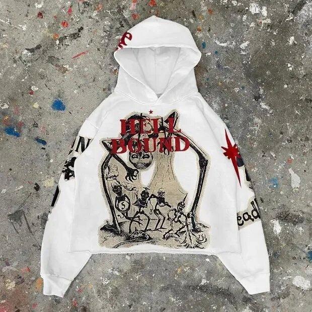 Vintage Gothic Loose Fit Hoodie - MRC STORETopMy StoreVintage Gothic Loose Fit Hoodie - MRC STOREMRC STORECJWY199305006FUBlueL