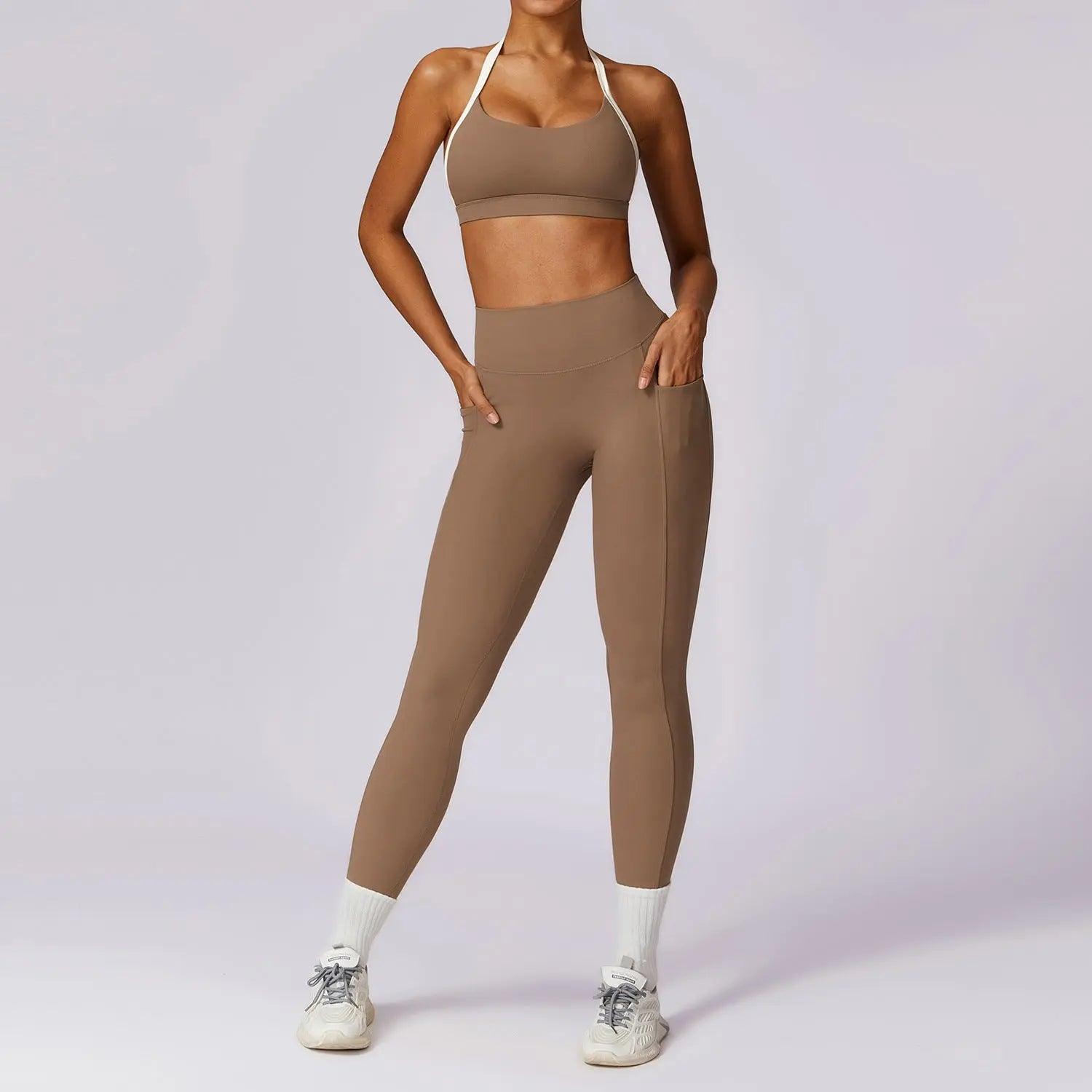 Spring Casual Contrast Color Yoga Suit - MRC STORETopMy StoreSpring Casual Contrast Color Yoga Suit - MRC STOREMRC STORECJDK200349007GTBra Trousers Caramel MochaL