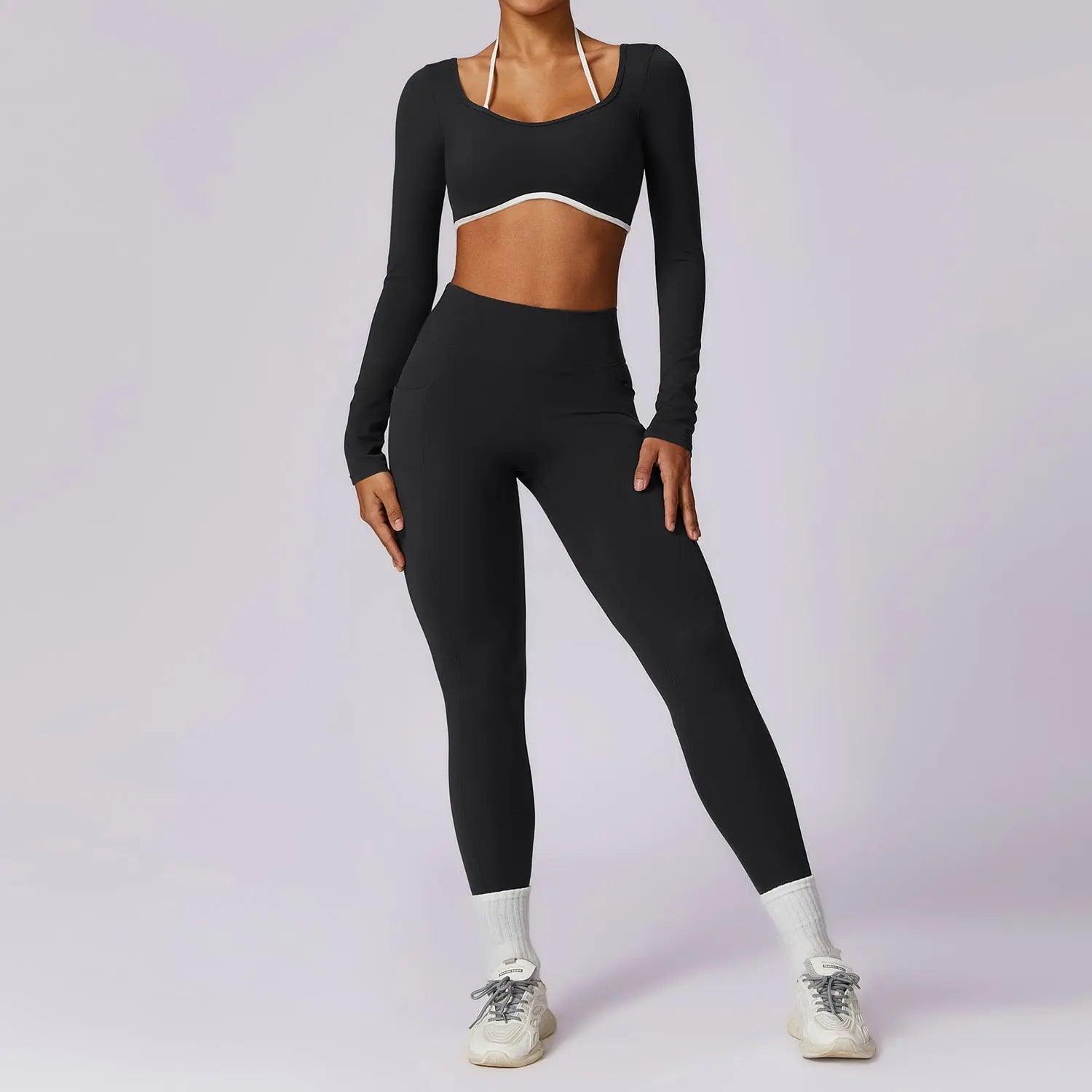 Spring Casual Contrast Color Yoga Suit - MRC STORETopMy StoreSpring Casual Contrast Color Yoga Suit - MRC STOREMRC STORECJDK200349019SHLong Sleeve Trousers BlackL
