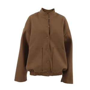 Vintage Woolen Stand Collar Coat - MRC STORETopMy StoreVintage Woolen Stand Collar CoatMRC STORECJQB210715703CXBrownL