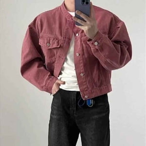 Lapel Loose Denim Jacket - MRC STORETopMy StoreLapel Loose Denim JacketMRC STORECJXZ208300512LOCharcoal Gray2XL