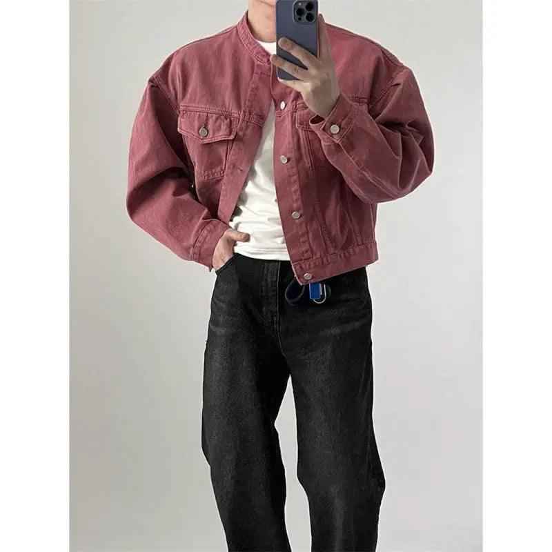 Lapel Loose Denim Jacket - MRC STORETopMy StoreLapel Loose Denim JacketMRC STORECJXZ208300504DWLotus Pink2XL