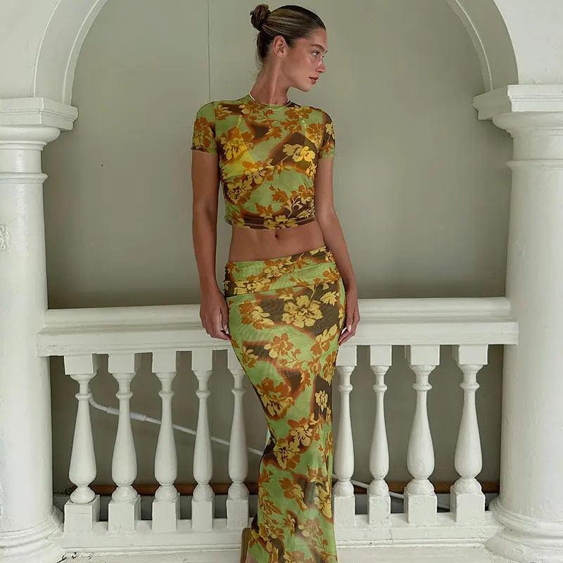Elegant Floral Mesh Dress - MRC STORETopMy StoreElegant Floral Mesh Dress - MRC STOREMRC STORECJLS210935603CXColorL