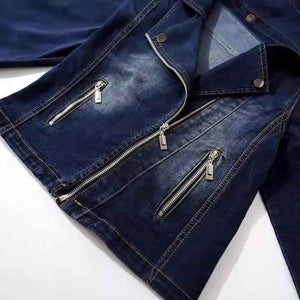 Slim Fit Denim Coat - MRC STORETopMy StoreSlim Fit Denim CoatMRC STORECJQB211049711KPLight Blue2XL