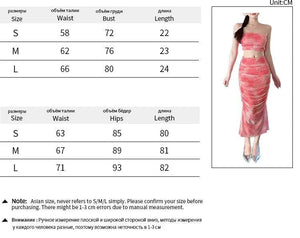 Tie dye Tube Top Printed Vest Skirt Suit - MRC STORETopMy StoreTie dye Tube Top Printed Vest Skirt Suit - MRC STOREMRC STORECJLS211595003CXPinkL
