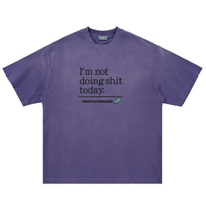 Heavy Washed Letter Print T shirt - MRC STORETopMy StoreHeavy Washed Letter Print T shirt - MRC STOREMRC STORECJYH206147102BYPurpleL