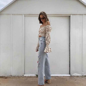 Floral sleeve shirts - MRC STOREtopMy StoreFloral sleeve shirtsMRC STORECJNSSYCS04702-White-LWhiteL