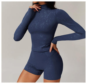 Bronzing Yoga Long Sleeve Top – Activewear - MRC STOREyoga clothesMy StoreBronzing Yoga Top Long sleeved Top – Stylish Activewear for Fitness and Beyond - MRC STOREMRC STORECJDK222532215OLCaramel MochaL