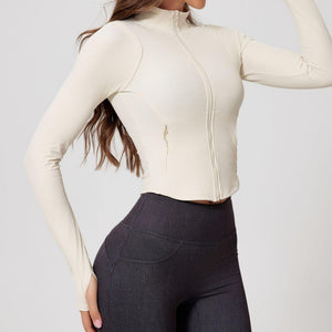 Women's Stand Collar Yoga Jacket – Windproof, Warm, and Moisture Wicking - MRC STOREyoga clothesMy StoreWomen's Stand Collar Yoga Jacket – Windproof, Warm, and Moisture Wicking - MRC STOREMRC STORECJDK218279203CXMilk ApricotL