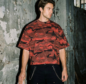 Mens Camouflage Crew-Neck Short-Sleeve T-Shirt MRC WEAR
