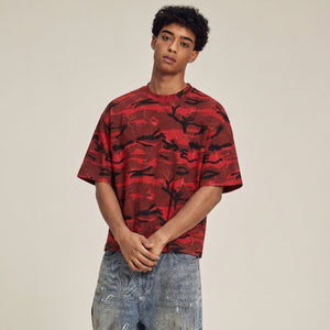 Mens Camouflage Crew-Neck Short-Sleeve T-Shirt MRC WEAR