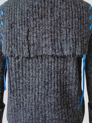 Cable-Knit Ribbed Open Front Cardigan - MRC WEAR