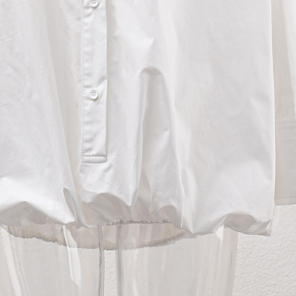 Japanese minimalist commuting collar silhouette white shirt with loose and niche design, elastic irregular shirt eprolo 